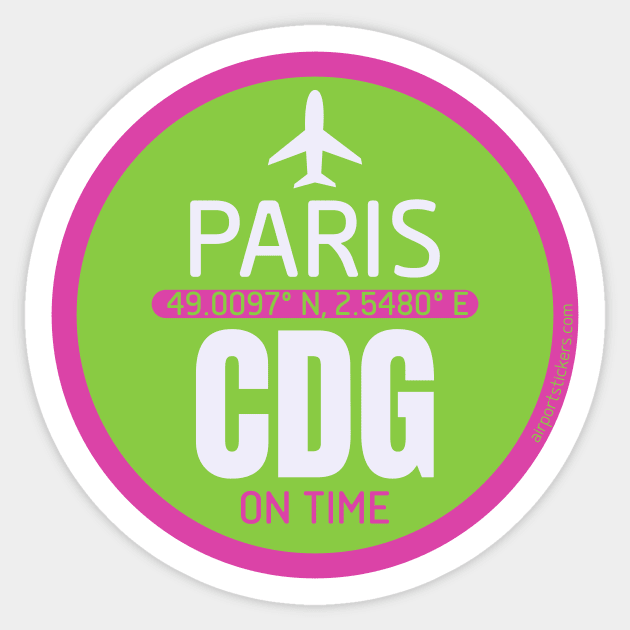 Paris France airport Sticker by Woohoo